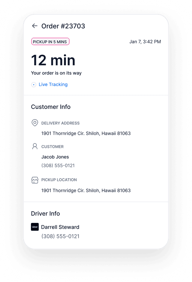 Order details